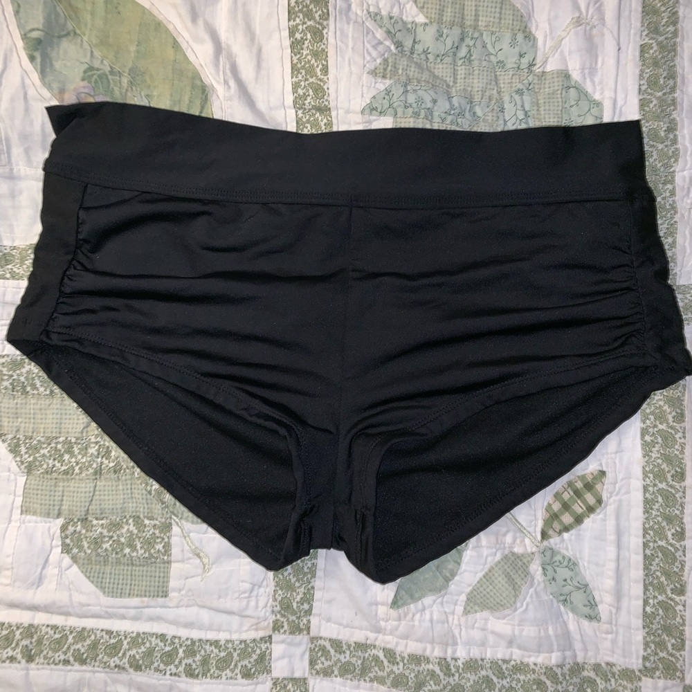Black high waisted bikini bottoms